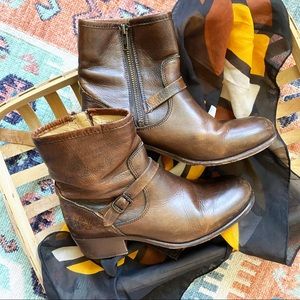 FRYE Harness Ankle Boots